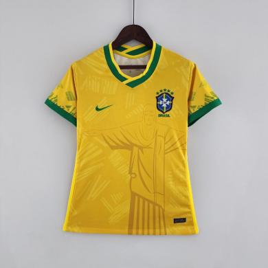 Camiseta Brasil Classic Yellow Mujer 2022