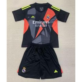 Camiseta Real M adrid Portero Negro 24/25 Niño