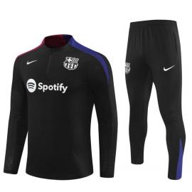 SUDADERA FC B-arcelona TRAINING Negro 24/25 (Hombre/Niño) + Pantalones 