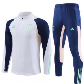 Sudadera Fc Ajax de Ámsterdam 2023 - 2024 Blanco (Hombre/Niño) + Pantalones