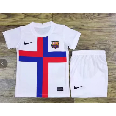 Camiseta b-arcelona 2022 Blanca Niño