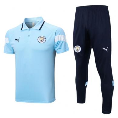 Polo MANCHESTER CITY Pre-Match 23/24 Azul celeste + Pantalones