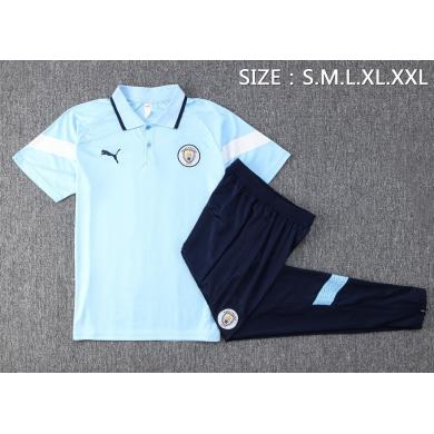 Polo MANCHESTER CITY Pre-Match 23/24 Azul celeste + Pantalones