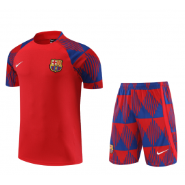 Camiseta FC b-arcelona Pre-Match 23/24 Rojo + Pantalones