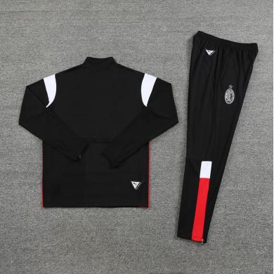 Chandal Entrenamiento AC Milan 2023-2024 Negro (Hombre/Niño) + Pantalones