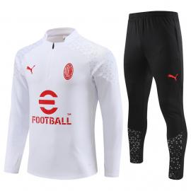 Chandal Entrenamiento AC Milan 23/24 BLANCO (Hombre/Niño) + Pantalones