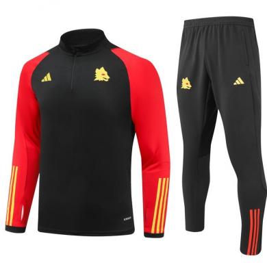 Sudadera AS ROMA Training 2023/2024 Negro + Pantalones