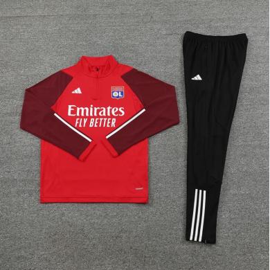 Sudadera Olympique Lyonnais 23/24 Rojo + Pantalones