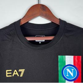 Camiseta Napoli Serie A Campioni version Champions Negro 22-23