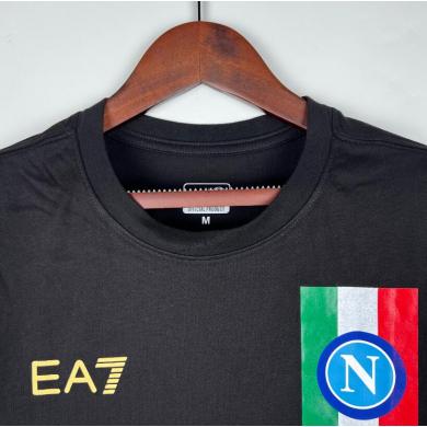 Camiseta Napoli Serie A Campioni version Champions Negro 22-23