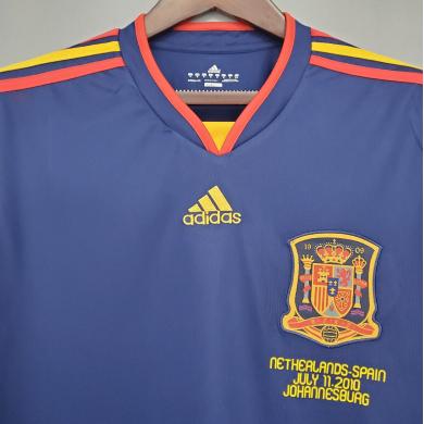 Camiseta Retro España 2ª Equipación 2010 Manga Larga