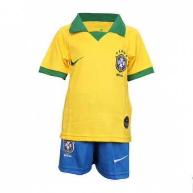 Camiseta Brasil 1ª Equipación 2019 Niño Kit