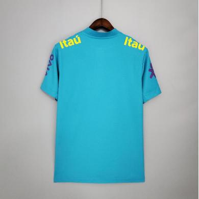 Camiseta 2021 Brasil Pre-Partido Azul