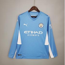 Camiseta Manchester City Primera Equipacion 2021/2022 ML