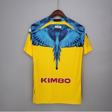 Camiseta Scc Napoli Amarilla x azul 2020-2021