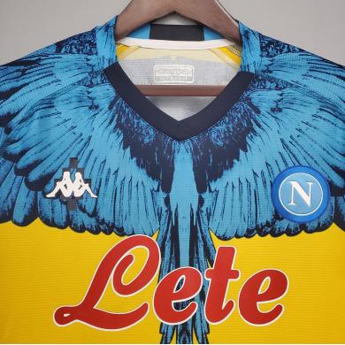 Camiseta Scc Napoli Amarilla x azul 2020-2021