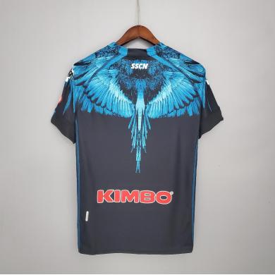 Camiseta Scc Napoli Negra X Azul 2020-2021