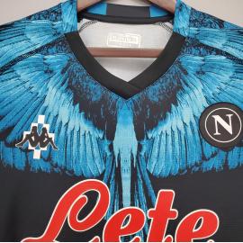 Camiseta Scc Napoli Negra X Azul 2020-2021