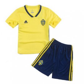 Camiseta Suecia 1ª Equipación 2018 Niños