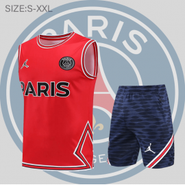 Camiseta De Fútbol Sin Mangas PSG Pre-Match 22-23 + Pantalones