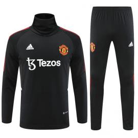 Sudadera Entrenamiento FC Manchester Unido Negro 22/23