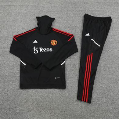 Sudadera Entrenamiento FC Manchester Unido Negro 22/23 Niño