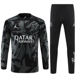 Sudadera Entrenamiento FC París Gris Y Negro 22/23