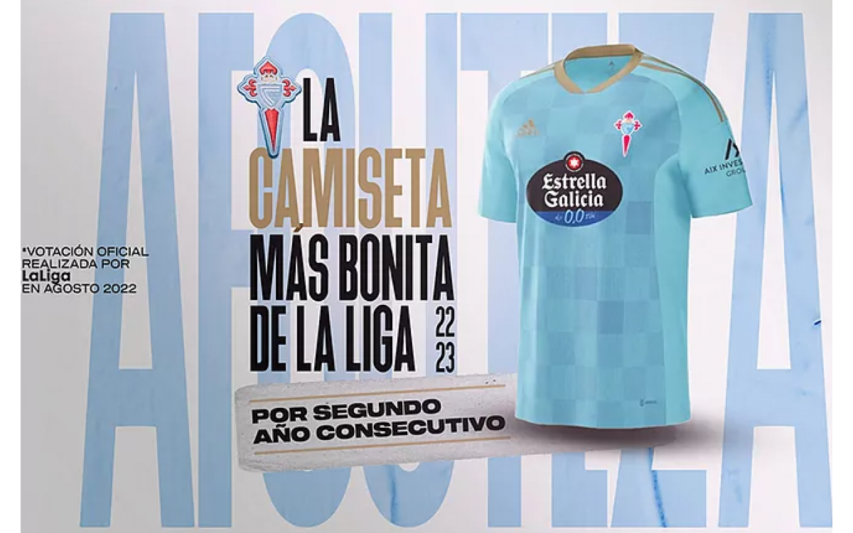 Los aficionados de LaLiga eligen la camiseta del Celta como la más bonita de Primera