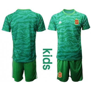 Camiseta España Portero en Verde 2020 Edición Copa De Europa Nino