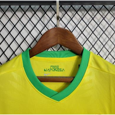 Camiseta Brasil Primera Equipación Mundial Femenino 2023 Niño