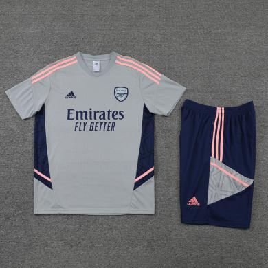 Camiseta 22/23 Arsenal Conjunto De Entreno Manga Corta Gris KIT