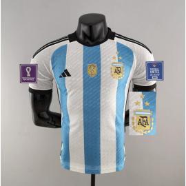 Camiseta Argentina Primera Equipación Authentic World Cup 2022 3 Estrellas